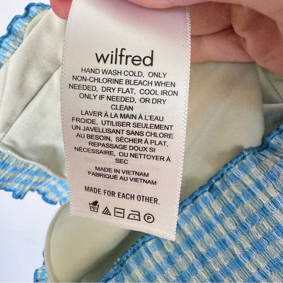 Aritzia Wilfred Jazz Seersucker Gingham Check mini dress - Picture 5 of 9